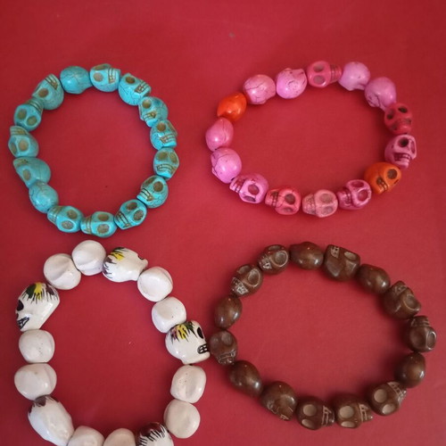 Skull Bracelets set of 4 new
