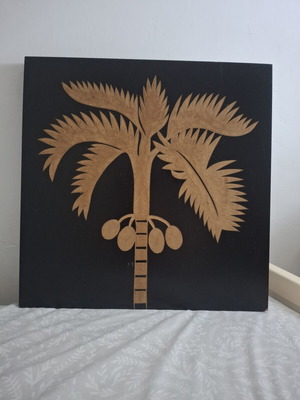 Wooden frame with embossed design used