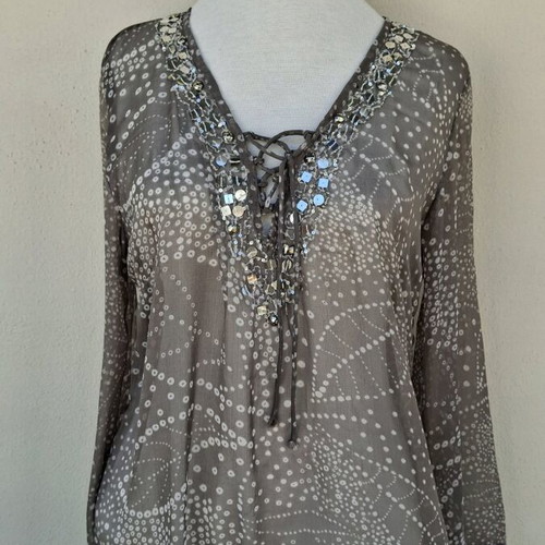 Tunics Sugah by Skondras XL like new, grey with beads