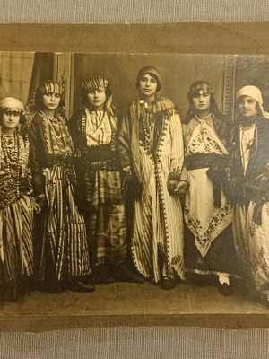 Photograph used with Greek traditional dresses 1890-1900