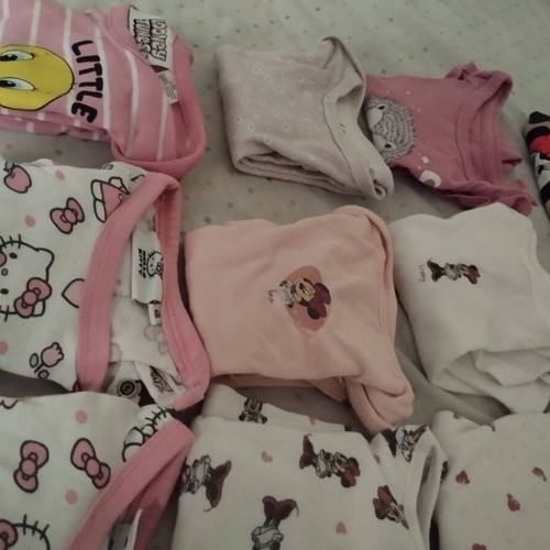 Set of 17 baby girl long-sleeve bodysuits, Disney, 3-6 months, 68 cm