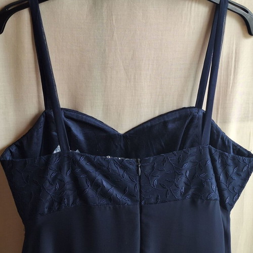 Navy Blue Evening Maxi Dress 3 Piece Set Medium, like new