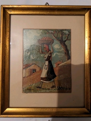 Small painting by H. Zervos like new, signed