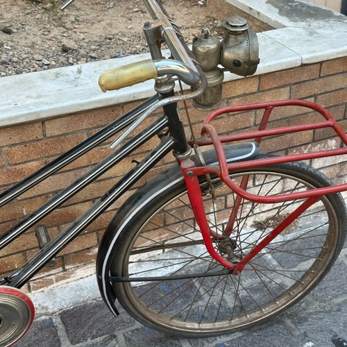 Lamand vintage bicycle used with New Sun oil lamp and cargo racks