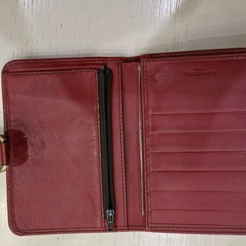 Lancel women's wallet used, red, 15x12 cm