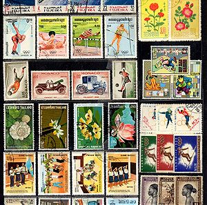 W186 Γραμματόσημα - μικρή συλλογή ΑΡΑΒΙΚΑ ΕΜΙΡΑΤΑ-Β.ΚΟΡΕΑ-ΜΟΝΑΚΟ-ΑΓΙΟΣ ΜΑΡΙΝΟΣ-ΤΑΥΛΑΝΔΗ-ΚΟΝΓΚΟ-ΠΑΡΑΓΟΥΑΗ-ΛΑΟΣ-ΚΑΜΠΟΖΗ