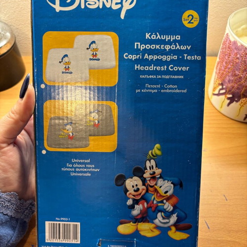 Disney car headrest covers set of 2 new