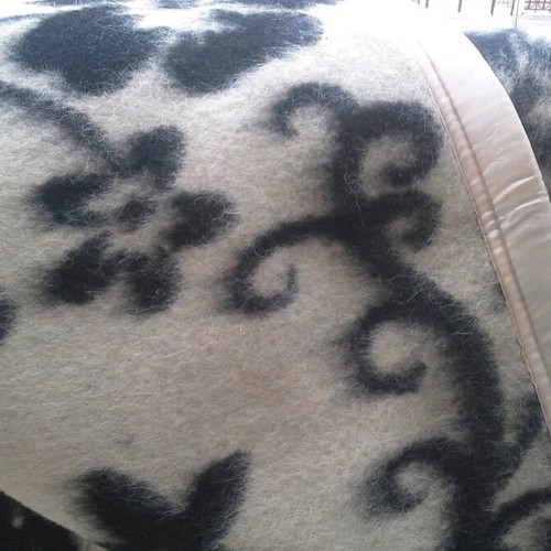 Vintage double-sided traditional wool blanket