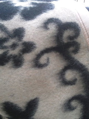 Vintage double-sided traditional wool blanket