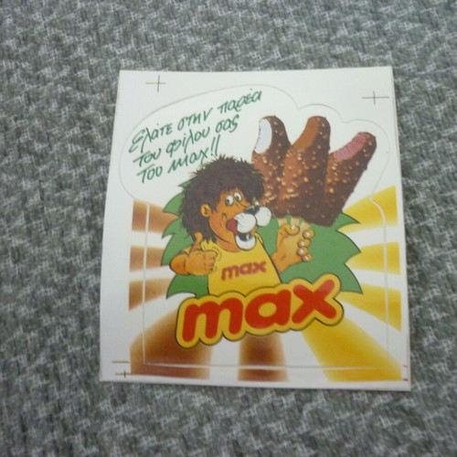 Max Algida vintage sticker new collectible ice cream