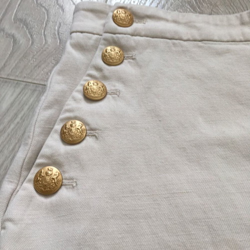 Sézane jeans trouser cotton and linen like new, ecru color