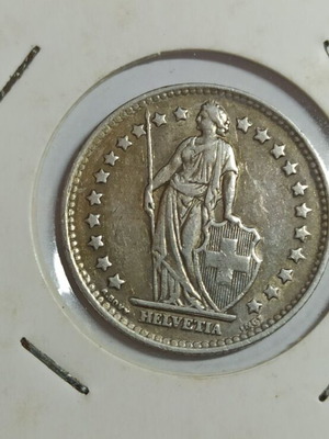 Ελβετία 1 FR 1945 ασημένιο νόμισμα μεταχειρισμένο VF