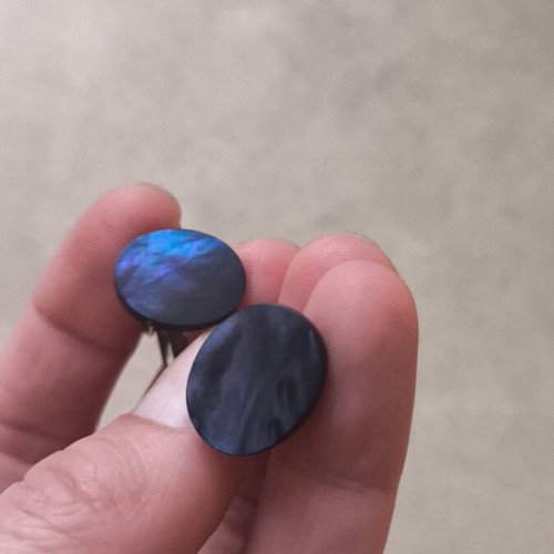 Cufflinks blue mother-of-pearl like new