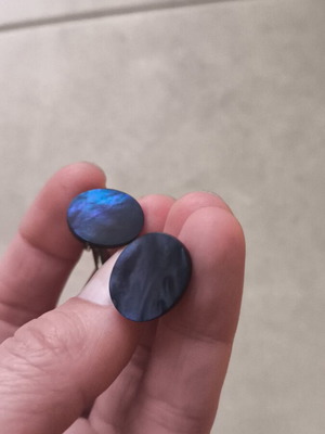 Cufflinks blue mother-of-pearl like new