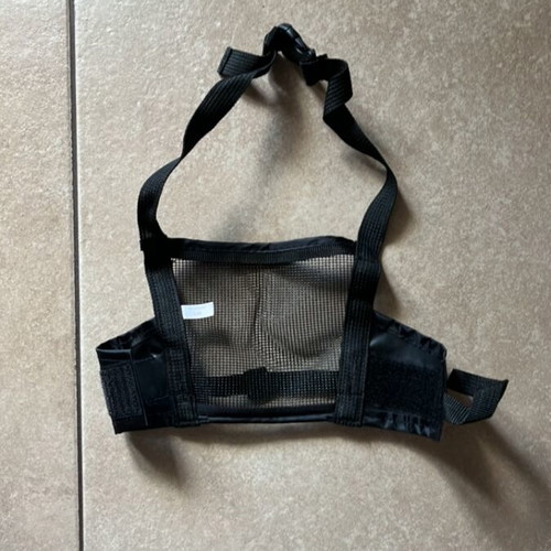 Dog muzzle black, 100% polyester, large-x large, new