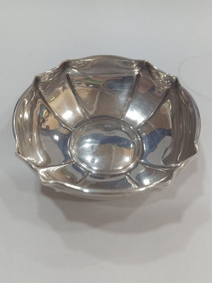 Handmade 925 Sterling Silver Vintage Wavy Bowl
