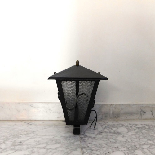 Metal wall light lantern vintage, like new