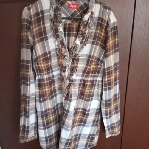 Playlife long checkered shirt like new, size S