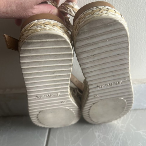 Refresh espadrilles with low heel, beige