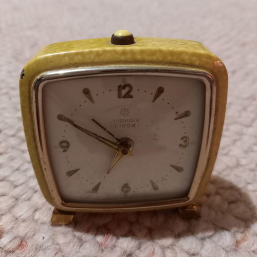 Junghans alarm clock used, 1950s decade, non-working