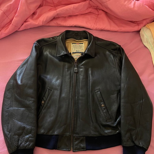 Levi’s leather bomber jacket like new, black, size M