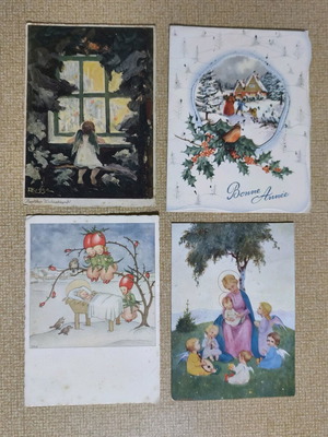 Vintage religious interest postcards, set of 4, like new