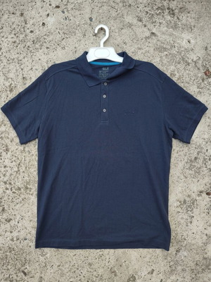 Jack Wolfskin Polo Shirt XL like new, navy blue, organic cotton