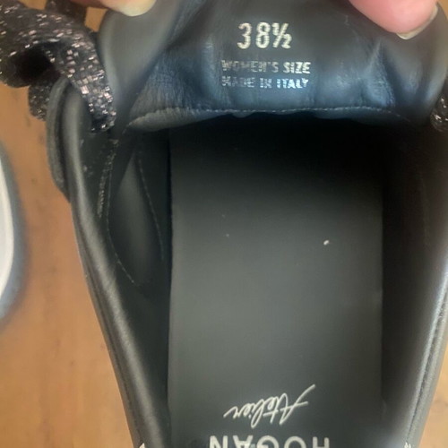 Hogan sneakers women's like new, size 38.5, black