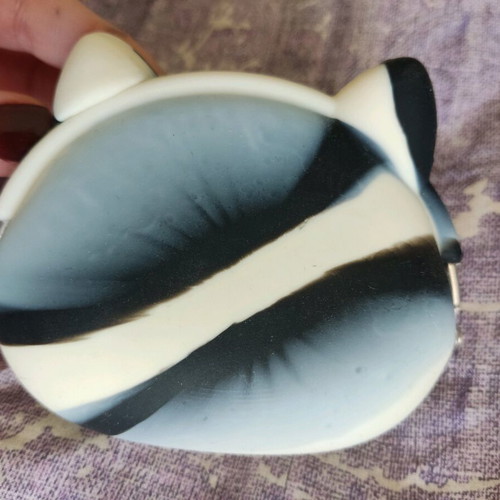 Cat wallet used, rubber plastic