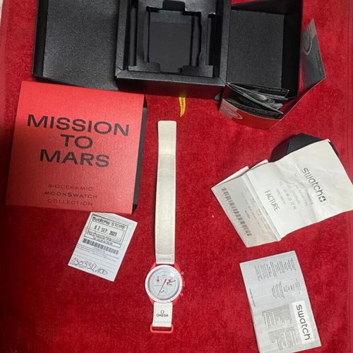 Omega Mission to Mars Watch new, men's, white and red