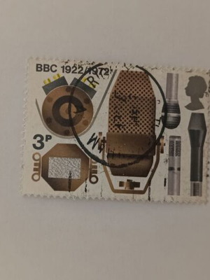 Βρετανικό γραμματόσημο BBC 1922-1972 σαν καινούργιο, 3P αναμνηστικό