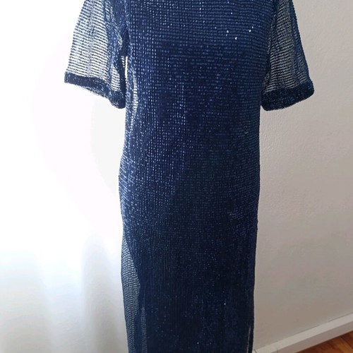 Compania Fantastica long formal dress with sequins new, blue