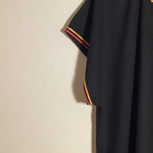 Moroccan Kaftan Maxi black with gold and red embroidery like new