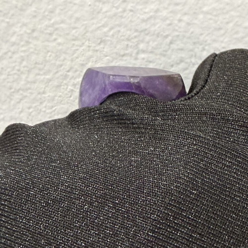 Amethyst ring new, carved from natural crystal