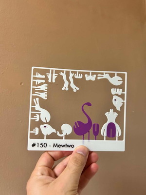 Mewtwo Kit Card 3D printed model