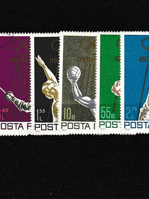 Posta Romana σειρά γραμματοσήμων 1972 μεταχειρισμένη, Ολυμπιακοί Αγώνες Μονάχου