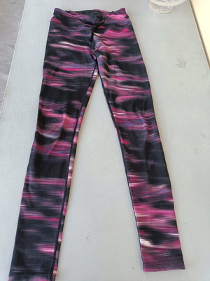 Decimas women's sports leggings like new, printed, high-waisted, long, elastic