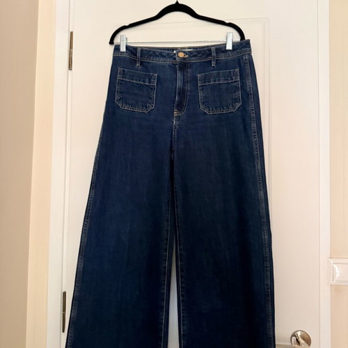Mango wide leg jeans new, size M 38 10, blue