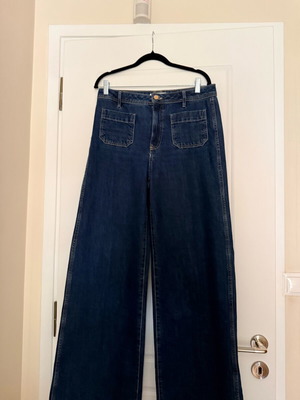 Mango wide leg jeans new, size M 38 10, blue