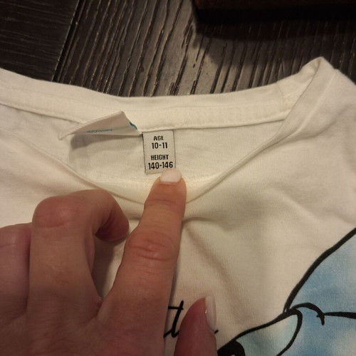 Stitch short sleeve shirt like new, girls' size 140 cm, white