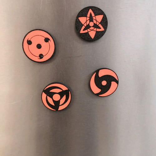 Uchiha Edition set of 4 handmade fridge magnets new