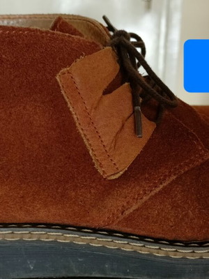 Leather ankle boots used, size 37, brown suede