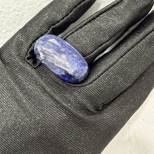 Lapis Lazuli ring carved from natural stone, new