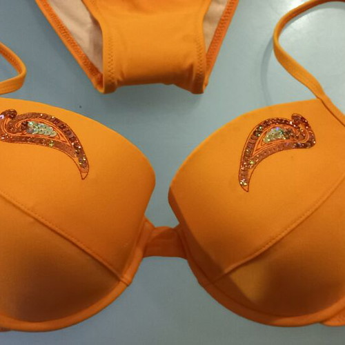 Swimsuit new made in Greece XL, multicolor orange
