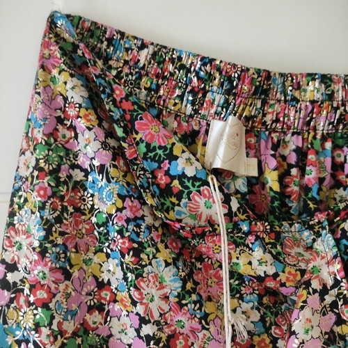 Floral Asymmetric Skirt and Top Set with Gold Thread new