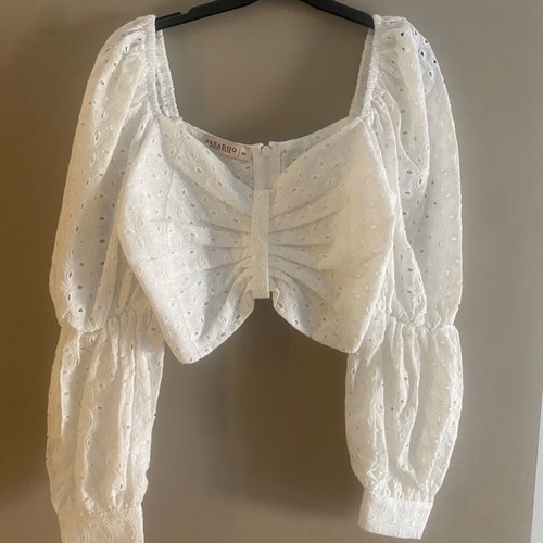 Nanadoo Broderie Top size S new, white cotton