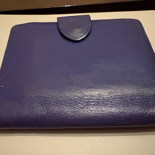 Mulberry wallet used, leather, purple