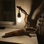Handmade lamp from tree root new