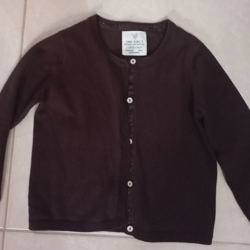 Girls' cardigans used, pack of 2, brown and pink, Benetton