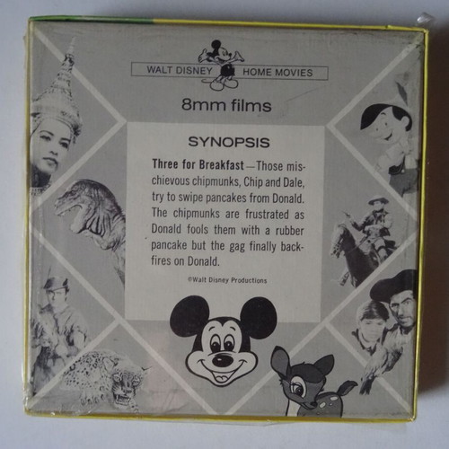 Disney Super 8mm silent cartoon films like new, pack of 2